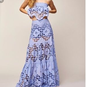 Free people Joie De Vivre Top and Maxi Set